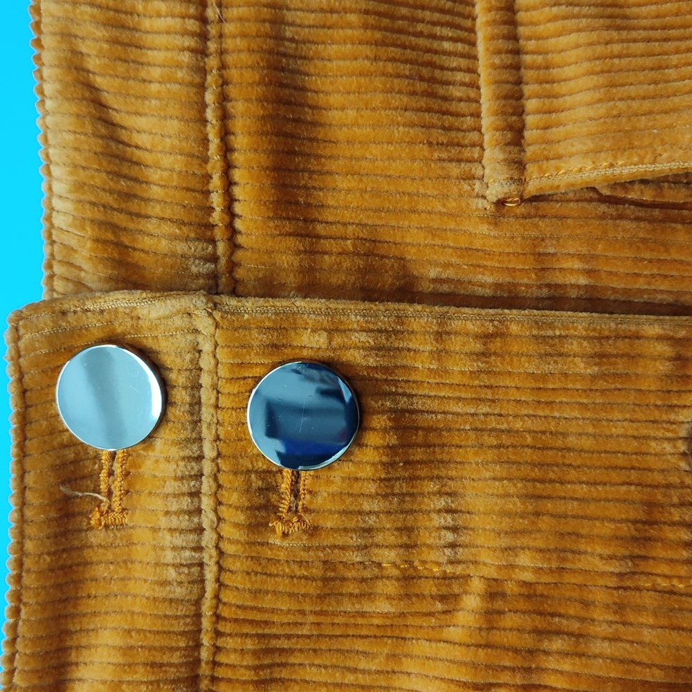 LOFT Orange A-Line Mini Skirt with Cargo Style - Picture 3 of 8
